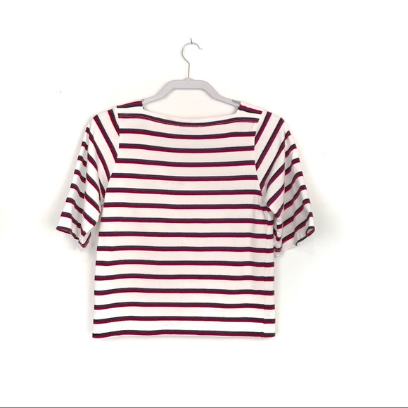 Bershka striped t shirt with cat slogan size S - Picture 5 of 5